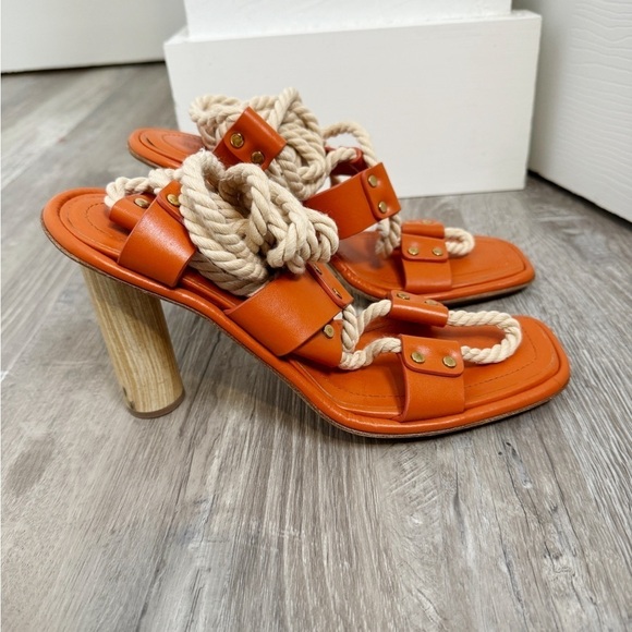 Ulla Johnson Elvie Rope High Heel in Red Clay - Picture 5 of 7